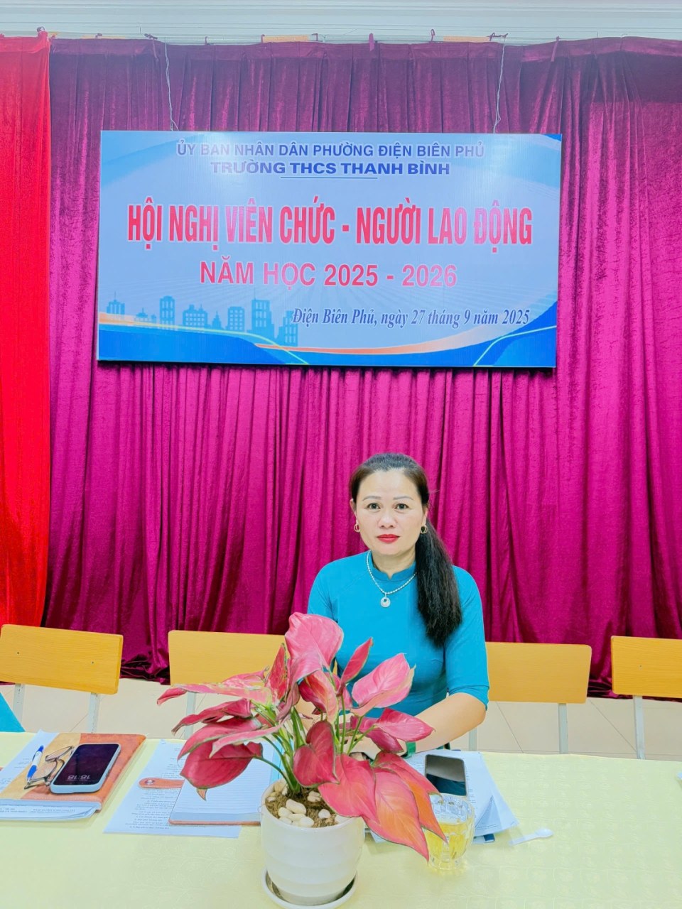 Trường THCS Thanh Bình tổ chức thành công hội nghị viên chức – Người lao động năm học 2025 – 2026