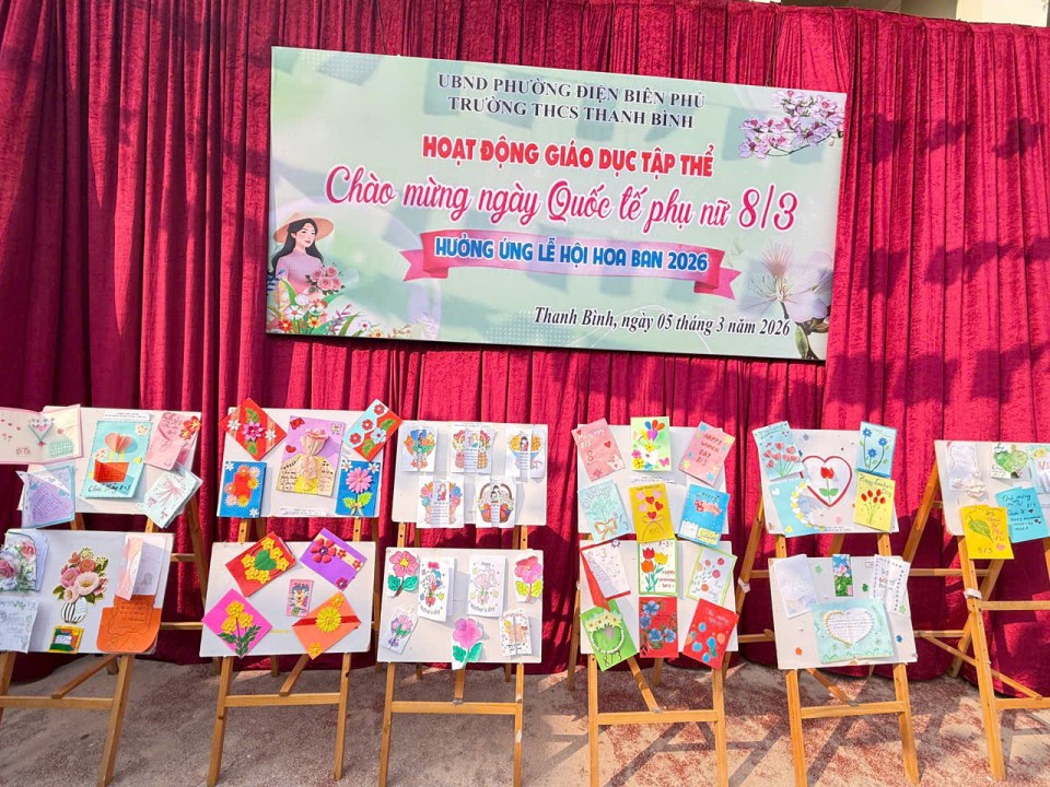 Trường THCS Thanh Bình, phường Điện Biên Phủ tổ chức các hoạt động chào mừng ngày quốc tế phụ nữ 8/3 và hưởng ứng lễ hội Hoa Ban năm 2026