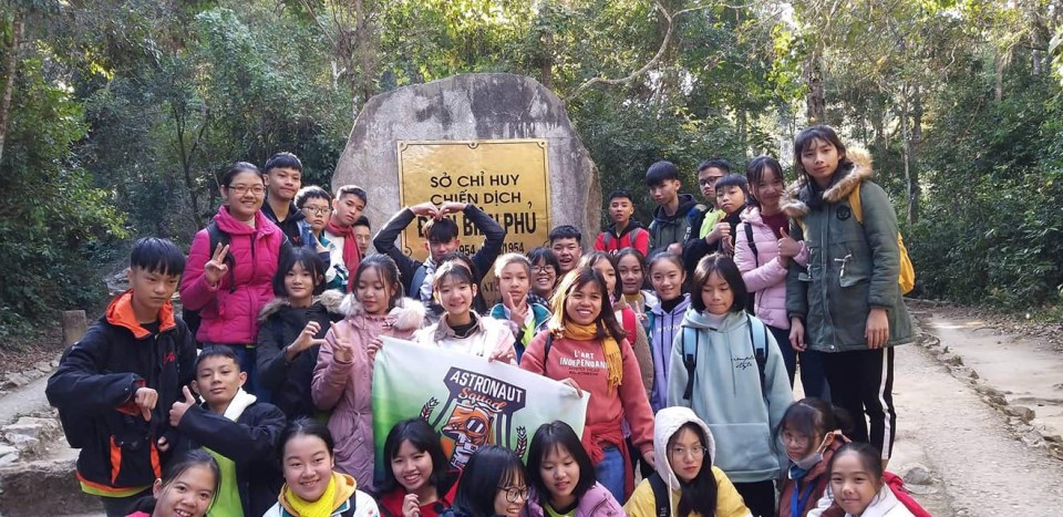 Hoạt động trải nghiệm sáng tạo của các em học sinh tại khu di tích lịch sử Mường Phăng
