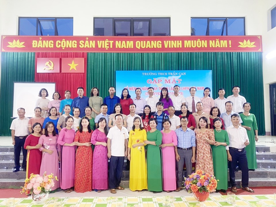 Kỷ niệm 93 năm ngày thành lập hội lhpn Việt Nam (20/10/1930 - 20/10/2023) của Trường THCS Trần Can