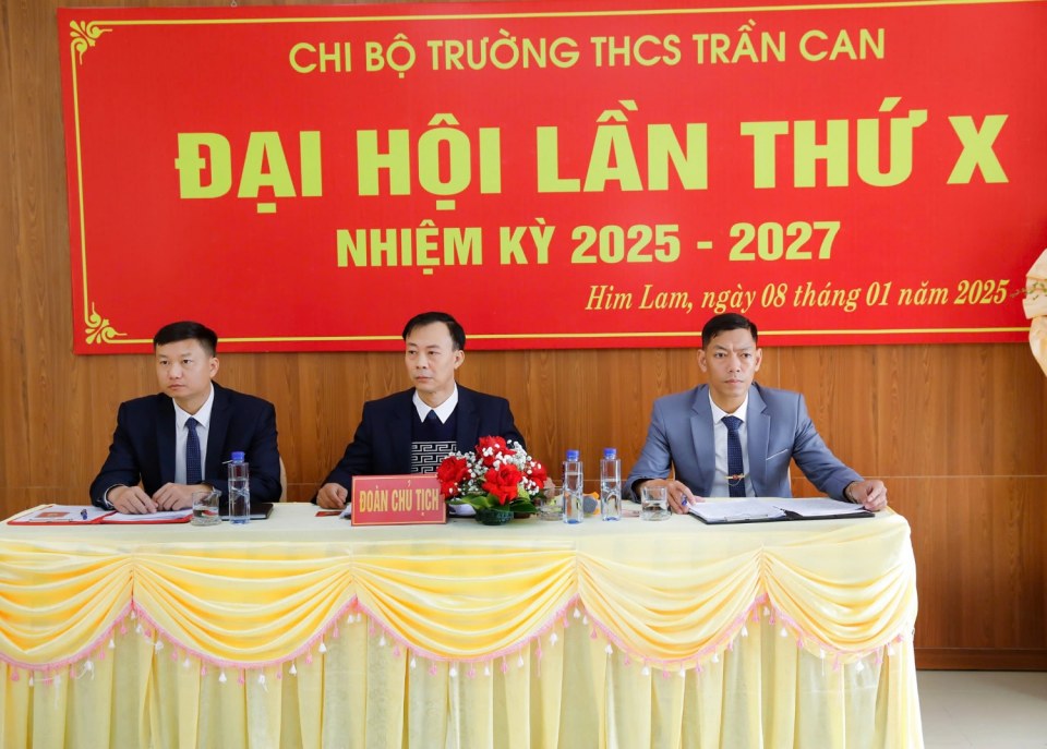 Tổ chức đại hội Chi bộ điểm Trường THCS Trần Can, nhiệm kỳ 2025 -2027 thành công tốt đẹp