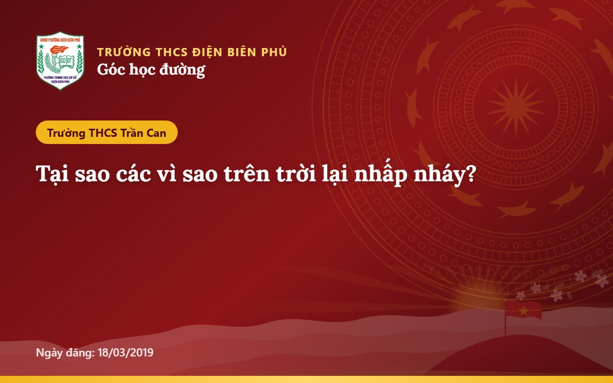 Tại sao các vì sao trên trời lại nhấp nháy?