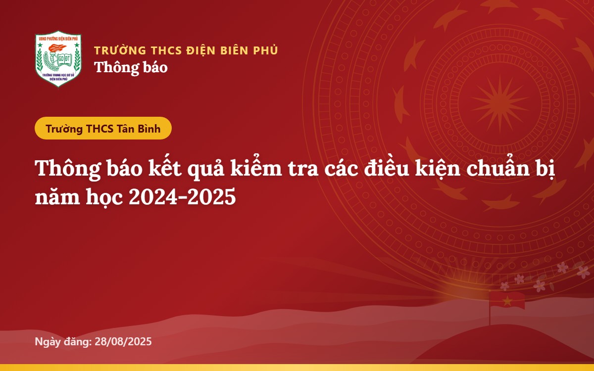 Thông báo kết quả kiểm tra các điều kiện chuẩn bị năm học 2024-2025