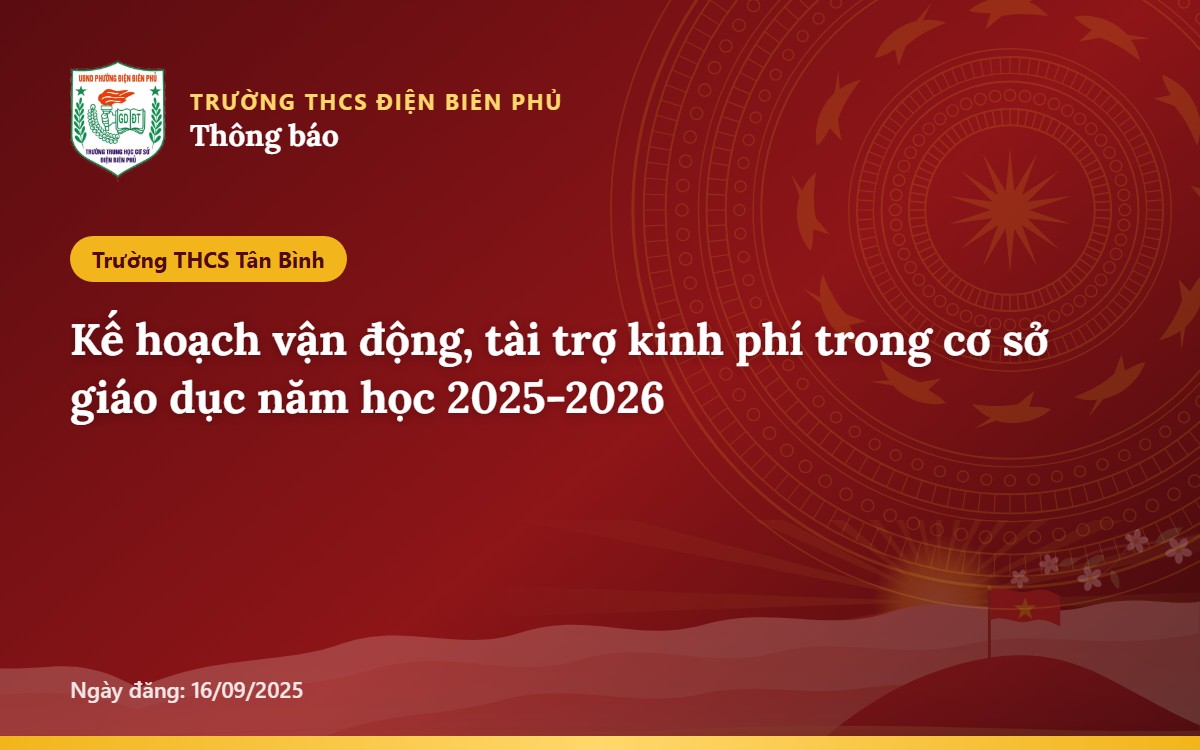 Kế hoạch vận động, tài trợ kinh phí trong cơ sở giáo dục năm học 2025-2026