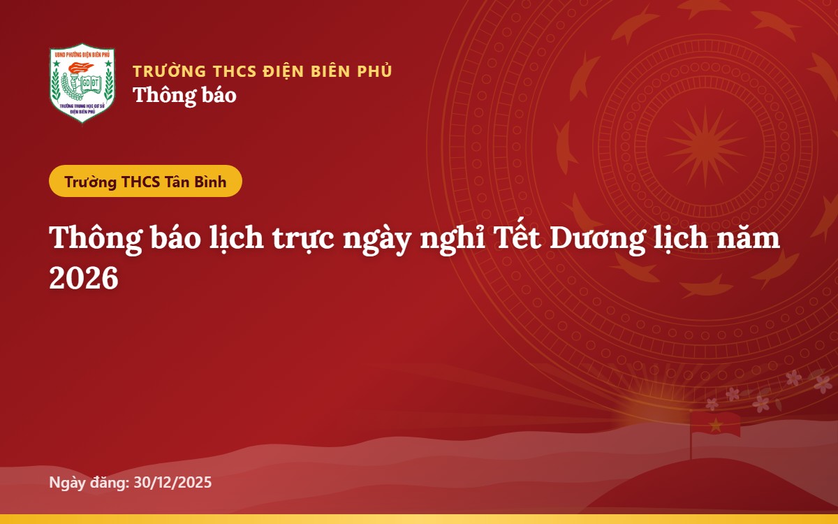 Thông báo lịch trực ngày nghỉ Tết Dương lịch năm 2026