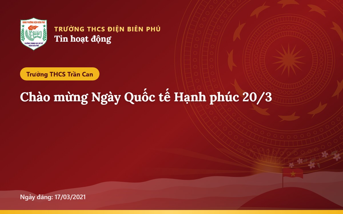 Chào mừng Ngày Quốc tế Hạnh phúc 20/3