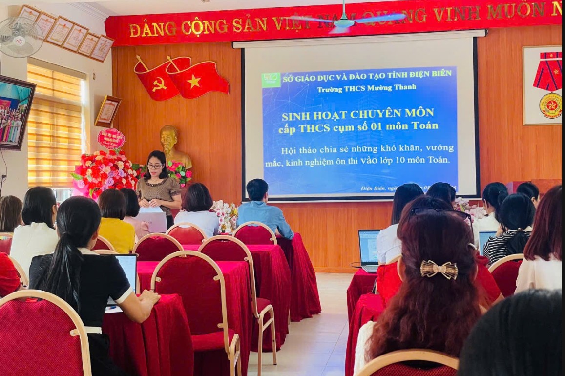 Trường THCS Mường Thanh tổ chức kế hoạch sinh hoạt chuyên môn cấp THCS cụm số 01 - Chuyên đề 04 năm học 2025–2026.