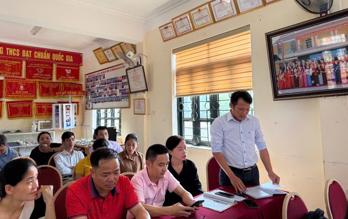 Trường THCS Mường Thanh tổ chức kế hoạch sinh hoạt chuyên môn cấp THCS cụm số 01 - Chuyên đề 04 năm học 2025–2026.