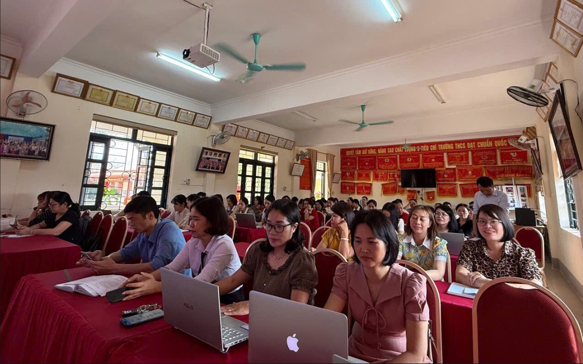 Trường THCS Mường Thanh tổ chức kế hoạch sinh hoạt chuyên môn cấp THCS cụm số 01 - Chuyên đề 04 năm học 2025–2026.