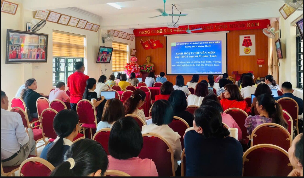 Trường THCS Mường Thanh tổ chức kế hoạch sinh hoạt chuyên môn cấp THCS cụm số 01 - Chuyên đề 04 năm học 2025–2026.