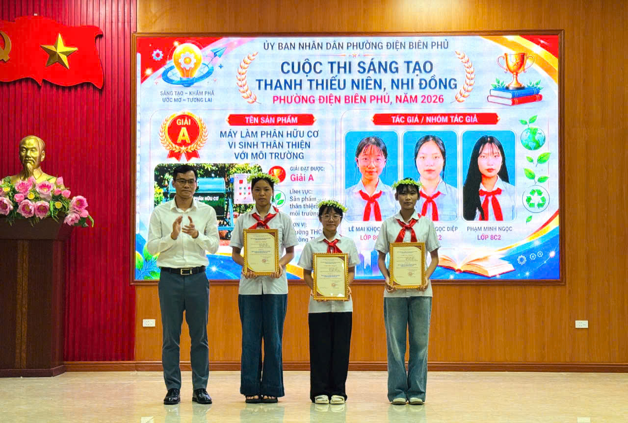 Trường THCS Mường Thanh tham gia cuộc thi sáng tạo thanh thiếu niên, nhi đồng cấp phường năm 2026