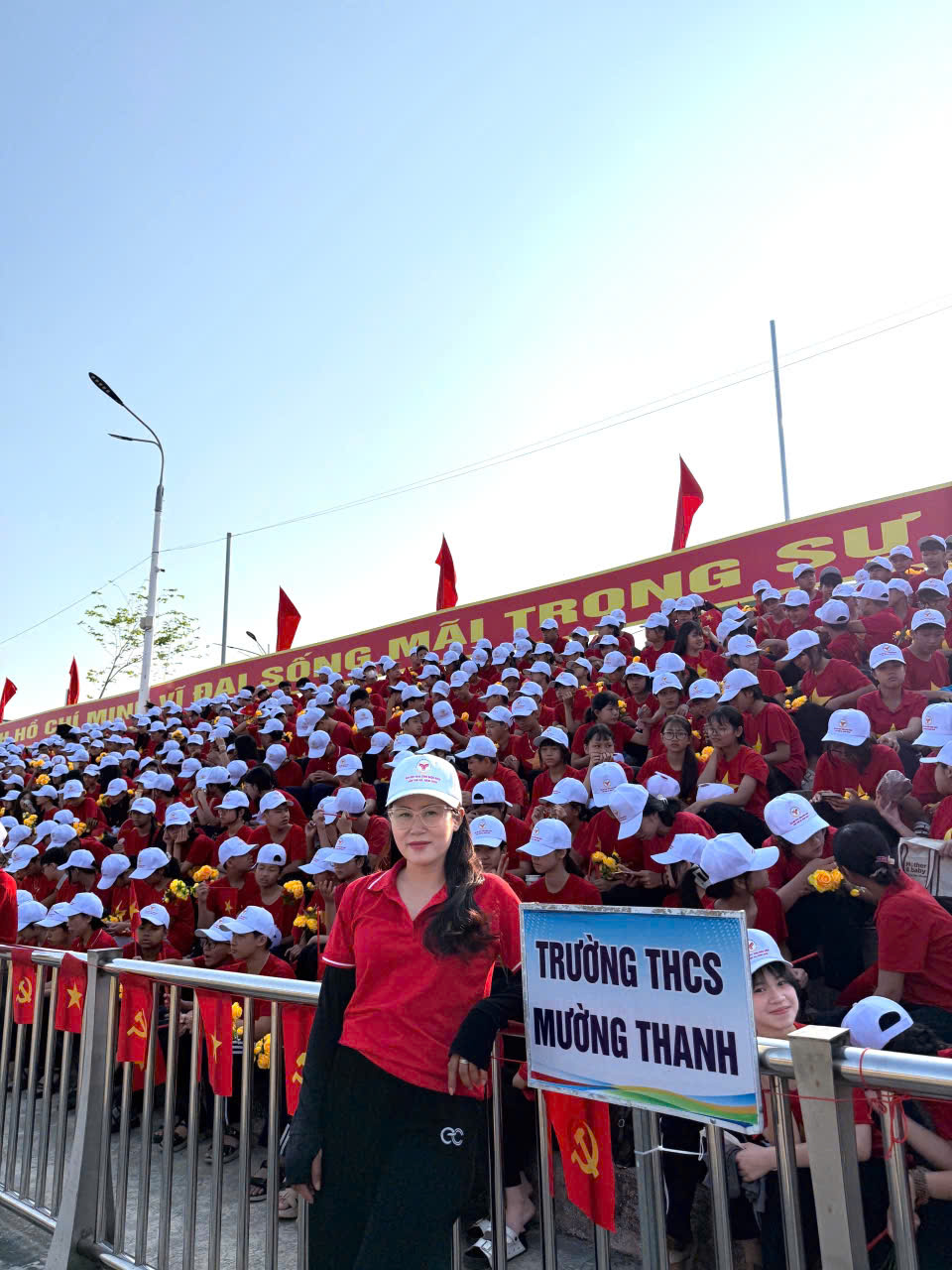 Thầy trò Trường THCS Mường Thanh tham gia lễ khai mạc đại hội tdtt tỉnh Điện Biên lần thứ xii năm 2026.
