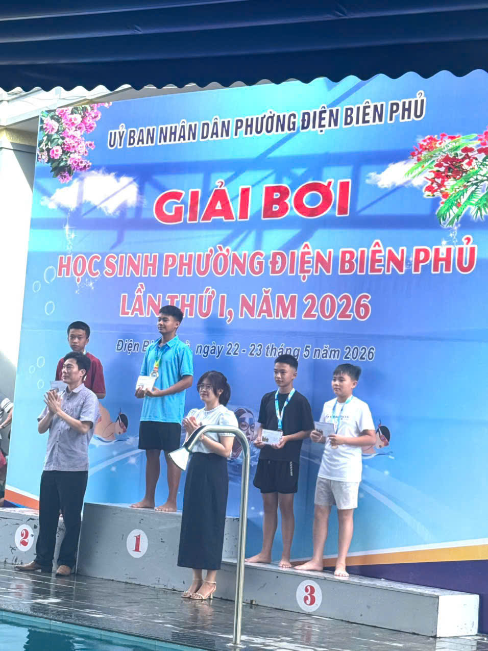 Rực rỡ sắc vàng: Trường THCS Mường Thanh đạt giải xuất sắc nhất tại giải bơi học sinh phường Điện Biên Phủ lần thứ i, năm 2026