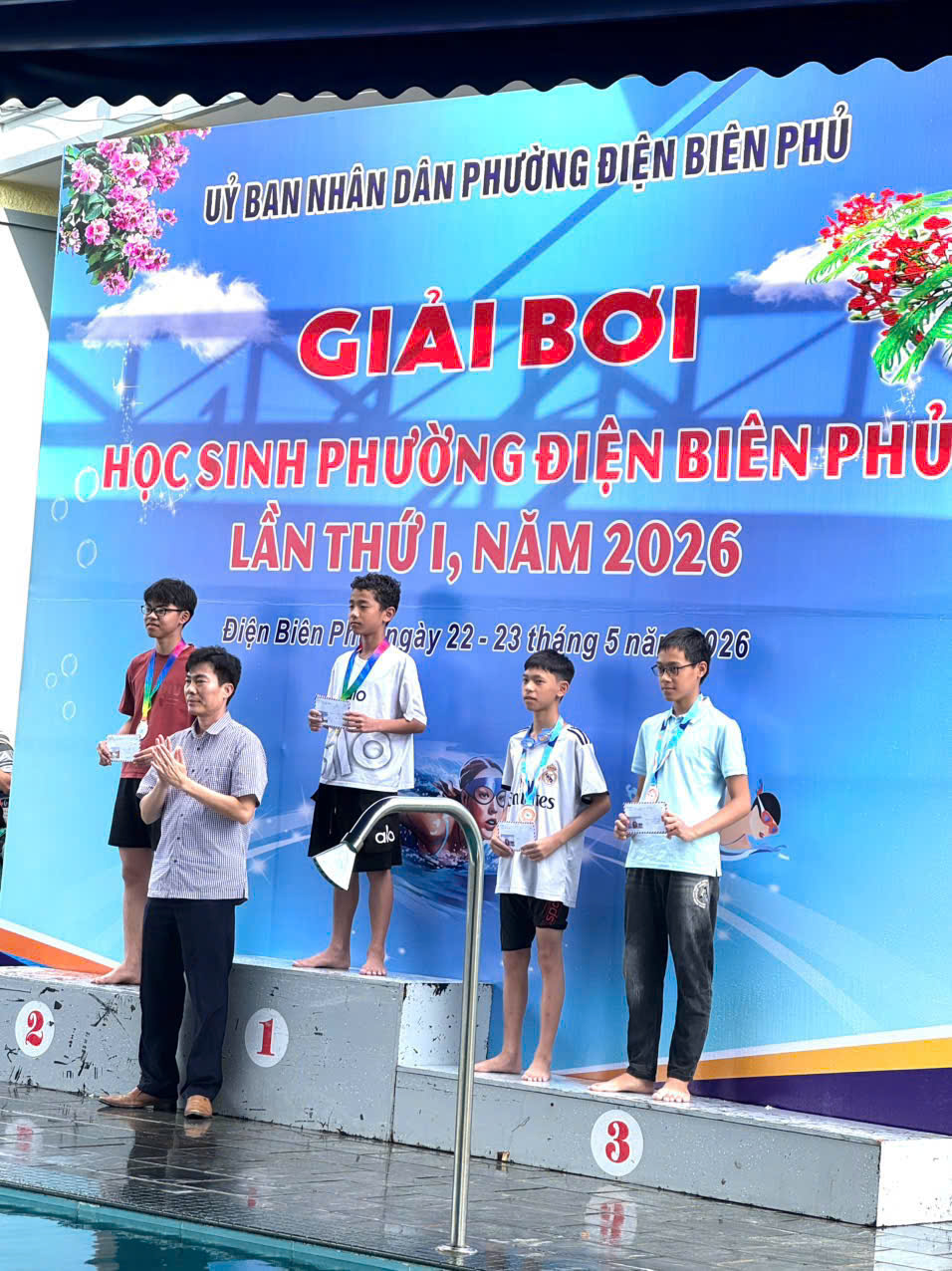 Rực rỡ sắc vàng: Trường THCS Mường Thanh đạt giải xuất sắc nhất tại giải bơi học sinh phường Điện Biên Phủ lần thứ i, năm 2026