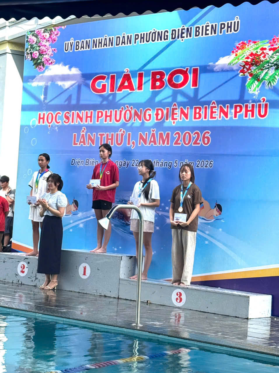 Rực rỡ sắc vàng: Trường THCS Mường Thanh đạt giải xuất sắc nhất tại giải bơi học sinh phường Điện Biên Phủ lần thứ i, năm 2026