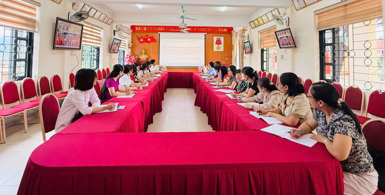 Trường THCS Mường Thanh tích cực tham gia hội thảo webinar toàn quốc về đưa tiếng anh thành ngôn ngữ thứ hai trong trường học
