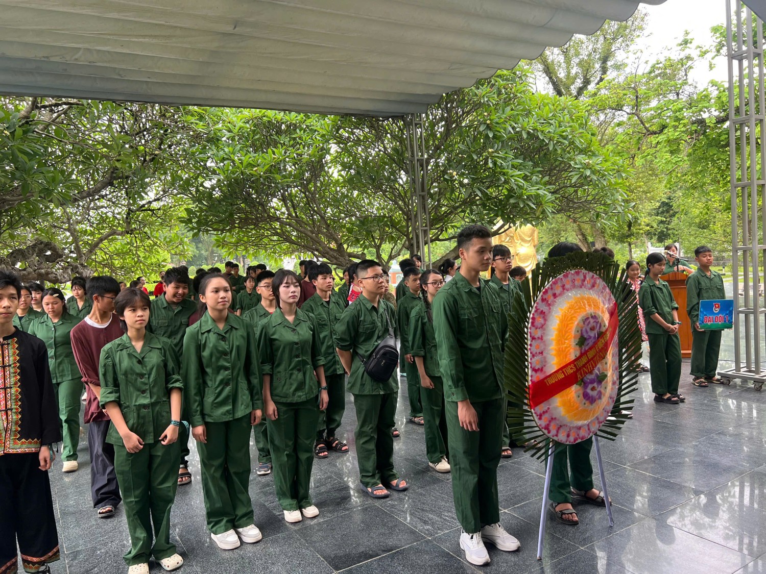 Học sinh Trường THCS Thanh Bình tham gia chương trình “chúng em làm chiến sỹ Điện Biên”
