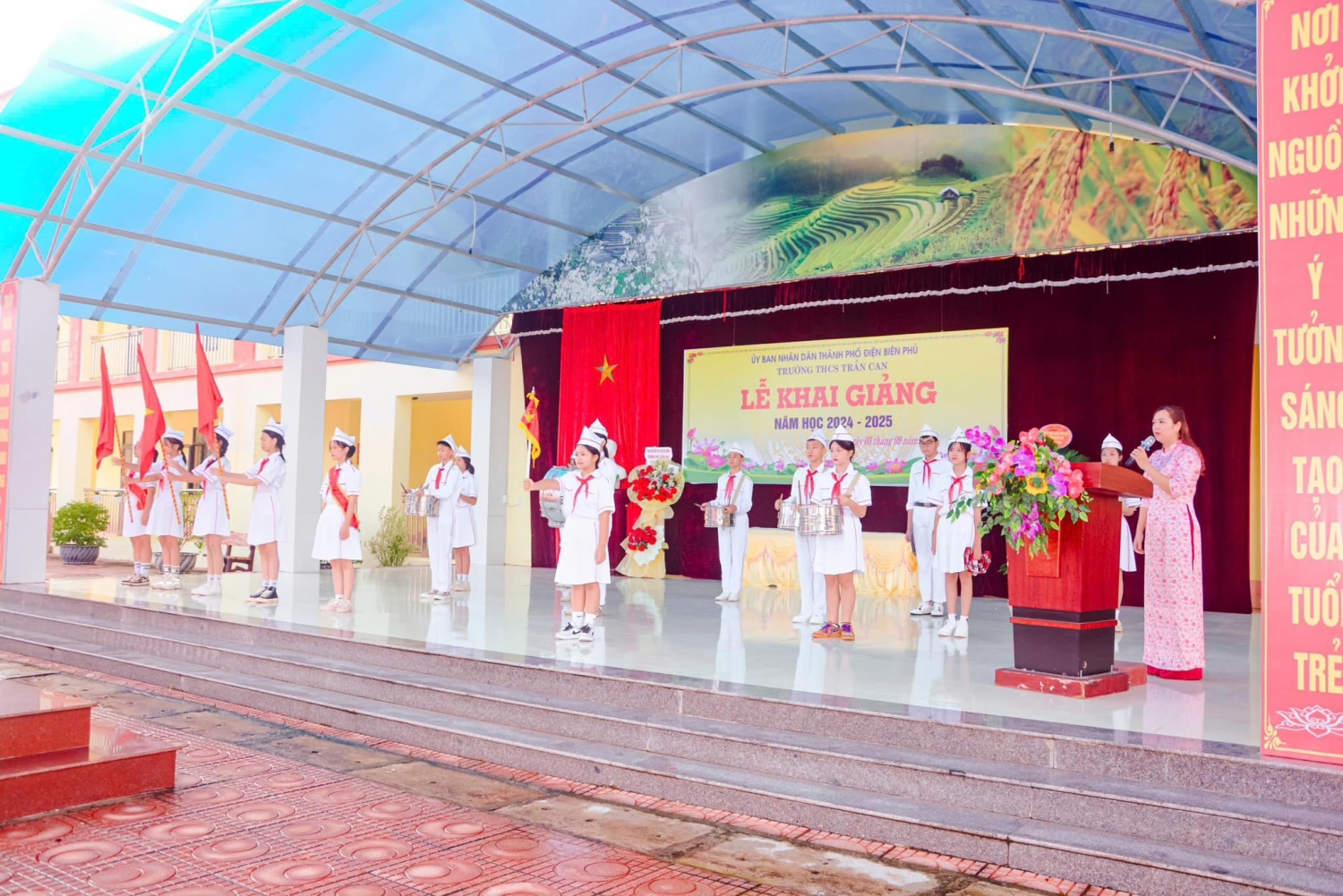Tưng bừng lễ khai giảng năm học 2024 - 2025 của thầy và trò Trường THCS Trần Can