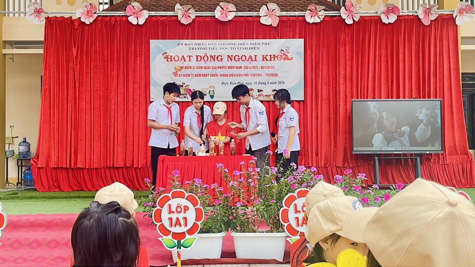 Trường THCS Trần Can tuyên truyền tuyển sinh tại trường tiểu học Tô Vĩnh Diện