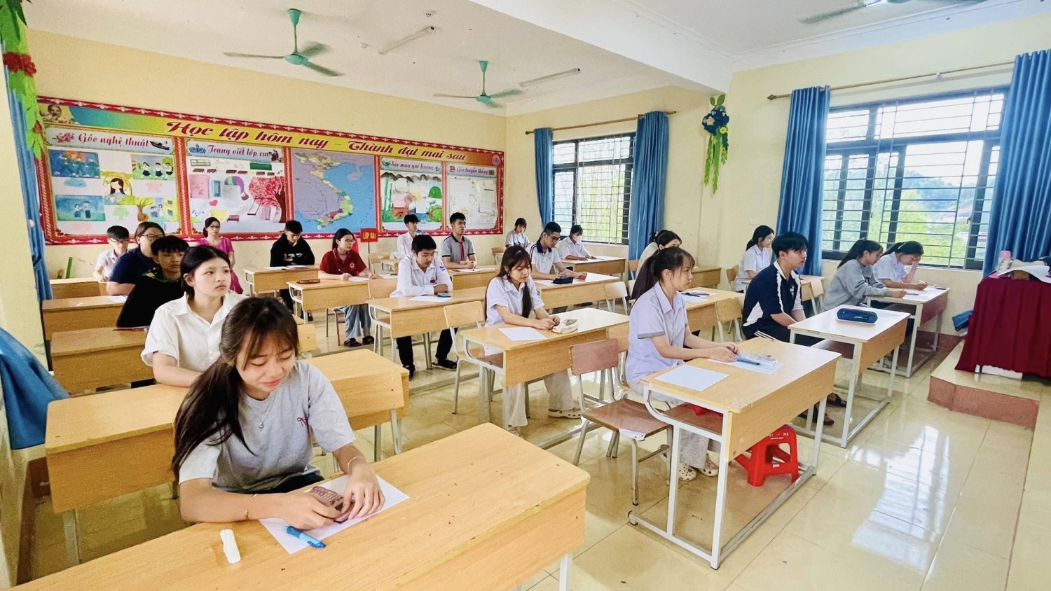 Kỳ thi thử vào lớp 10 THPT tại Trường THCS Trần Can