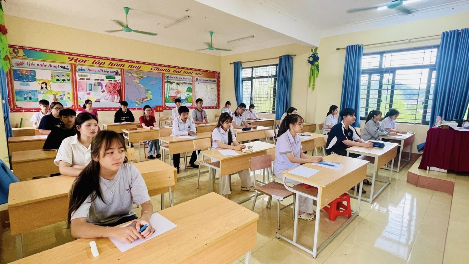 Kỳ thi thử vào lớp 10 THPT tại Trường THCS Trần Can