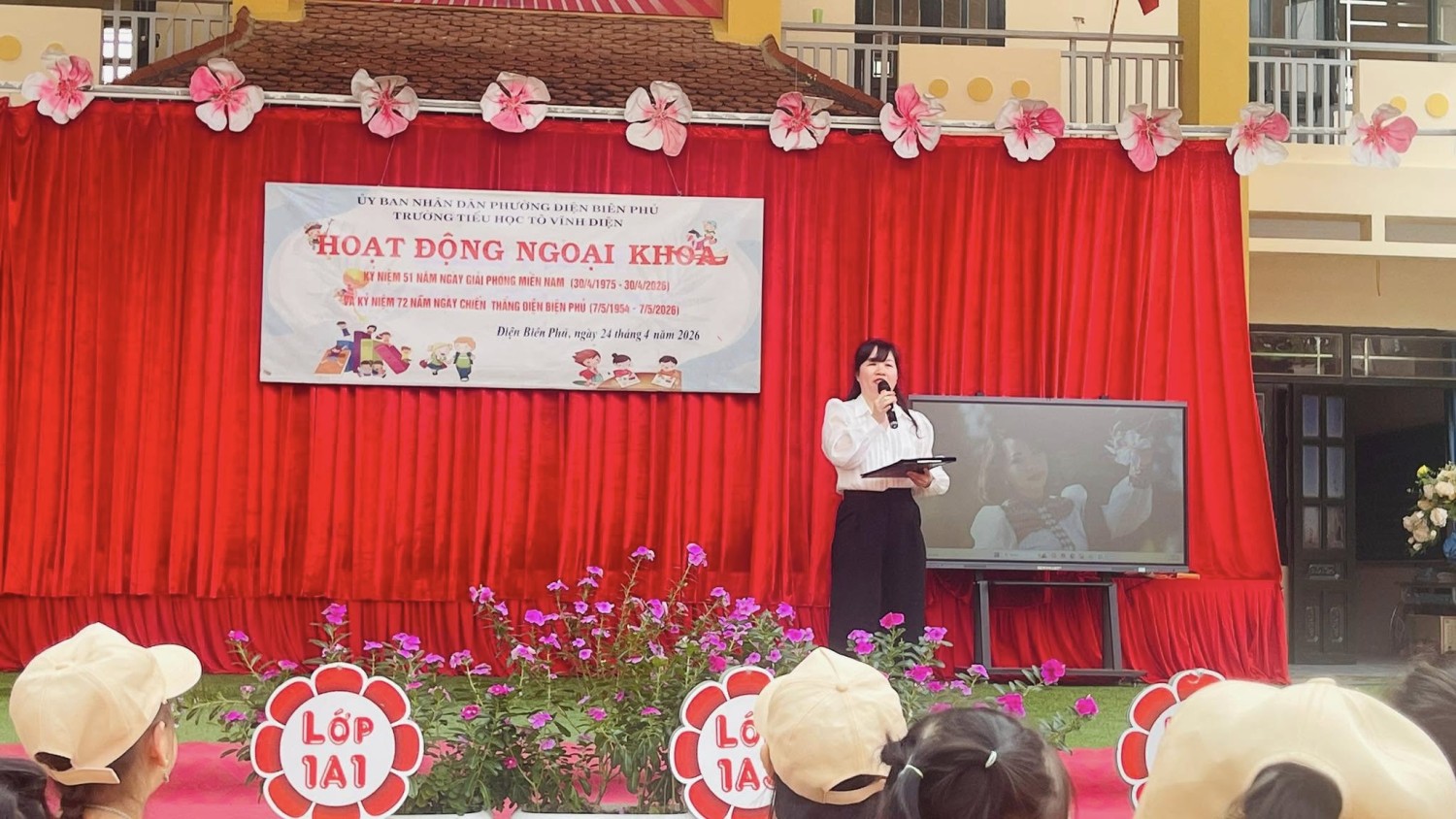 Trường THCS Trần Can tuyên truyền tuyển sinh tại trường tiểu học Tô Vĩnh Diện