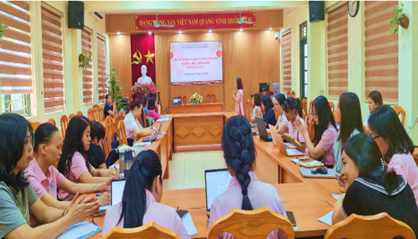 Kết nối chuyên môn liên trường: Trường THCS Xuân Đỉnh (Hà Nội) và Trường THCS Trần Can (Điện Biên)